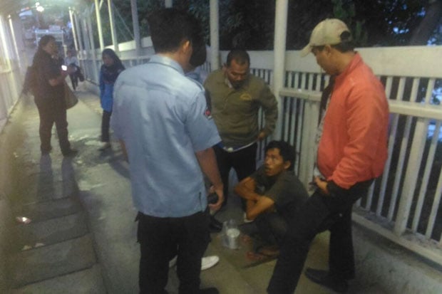 P3S Amankan Pengemis Tangan Buntung di Jembatan Slipi