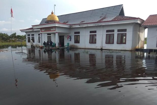 Ribuan Rumah Warga di Rohil Terendam Banjir, Warga Mengungsi