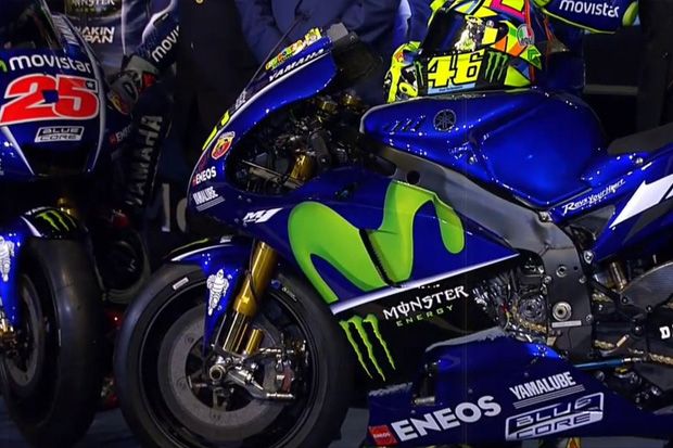 YZR-M1 2017 Rossi-Vinales Resmi Diluncurkan, Ini Penampakannya
