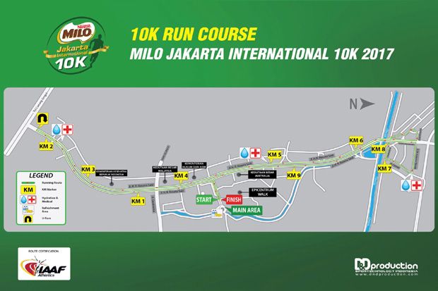 Pengalihan Rute Terkait MILO Jakarta International 10K 2017