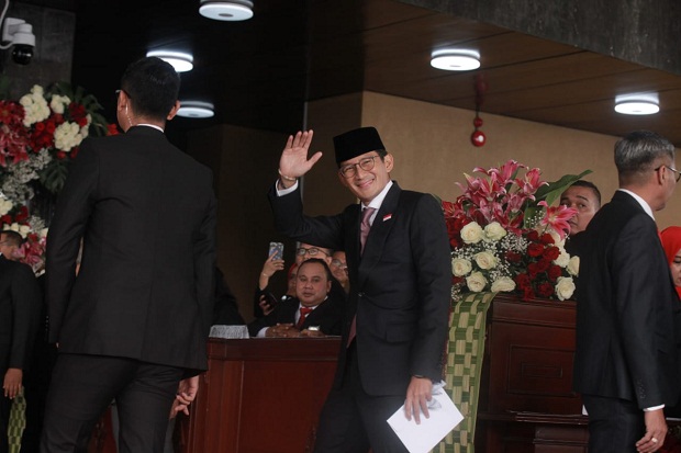 Ma’ruf Amin dan Sandiaga Uno Hadiri Sidang Tahunan MPR
