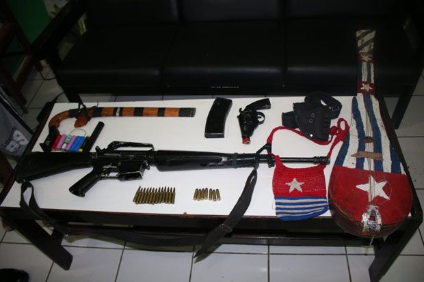 Sergap Tentara OPM, Pasukan Raider Sita Senapan M16 dan Pistol