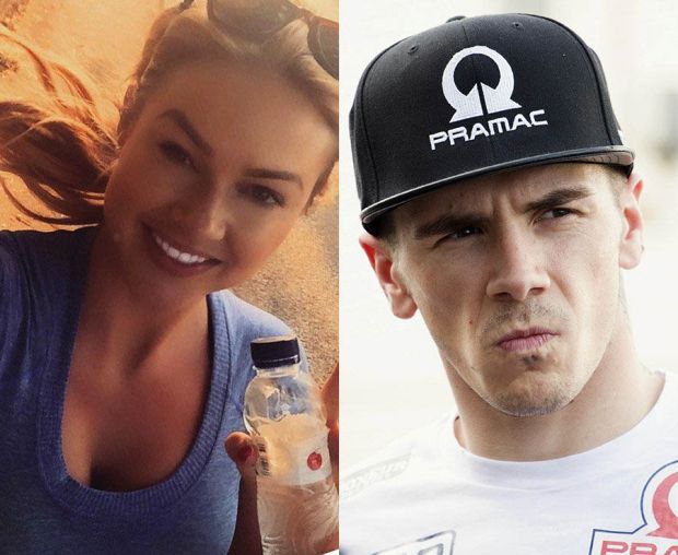 Scott Redding (Pramac Racing Ducati) dengan mantan kekasihnya Penny Sturgess. (Foto-dailystar.co.uk)