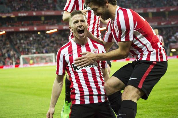 Selebrasi Iker Muniain (Athletic Bilbao) usai menjebol gawang Las Palmas. (Foto-Marca.es)