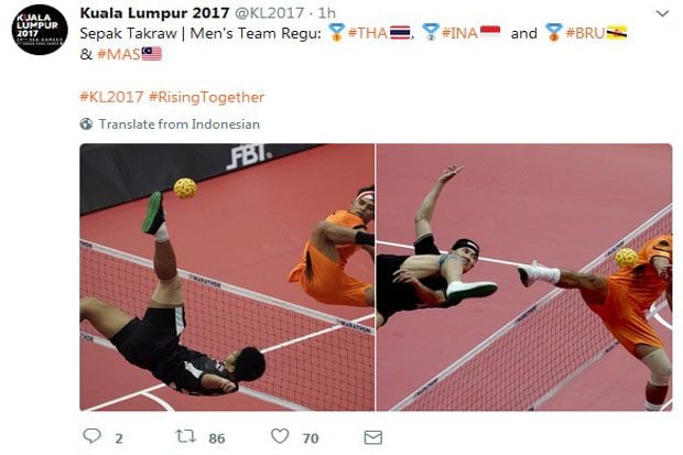 Sepak Takraw Putra Indonesia Sumbang Perak