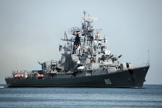 Awasi Kapal Perang AS, Rusia Kirim Kapal Perusak Berpeluru Kendali