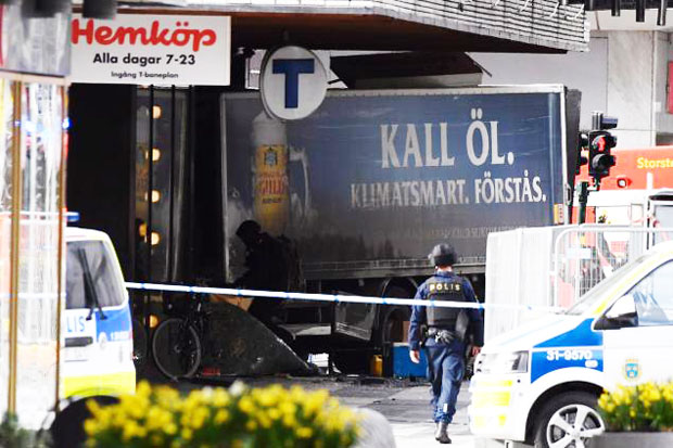Swedish Terrorize by Smashed Truck