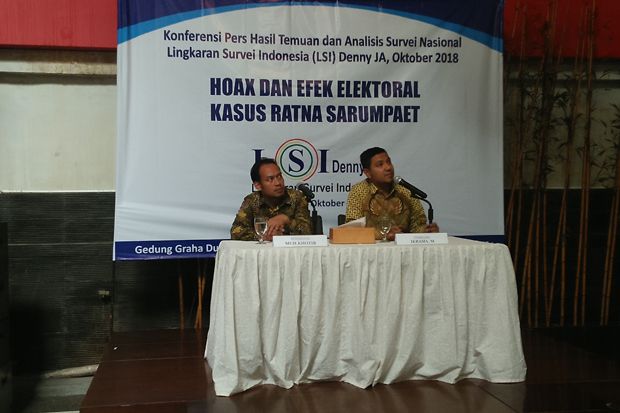 Kasus Hoaks Ratna Sarumpaet Pengaruhi Elektabilitas Capres-Cawapres