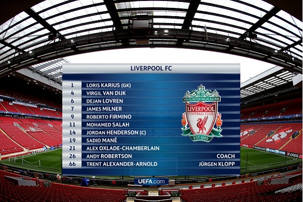 Susunan Pemain Liverpool vs AS Roma
