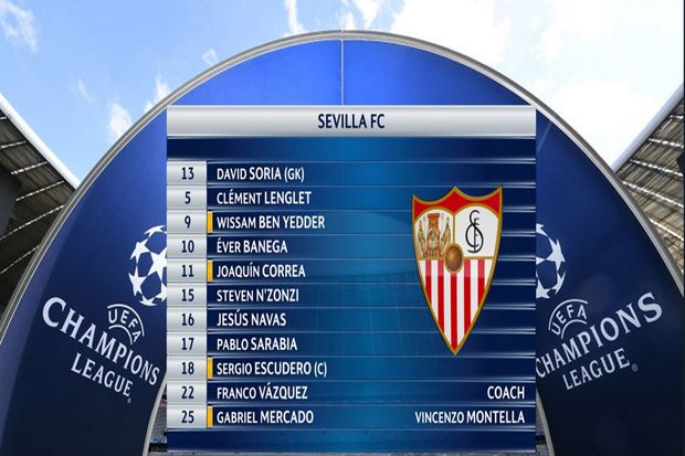 Susunan Pemain Bayern Muenchen vs Sevilla