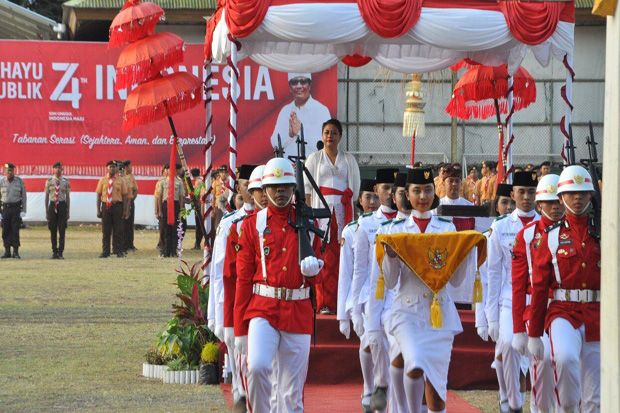 Upacara HUT ke-74 RI di Tabanan Bali Bernuansa Nusantara