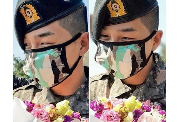 Taeyang dan Daesung Big Bang Berpose Saat Pelatihan Militer