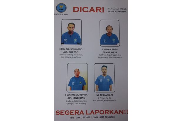 Tahanan BNNP Bali yang kabur