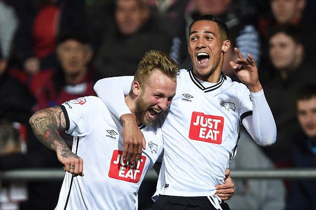 Tom Ince (kanan) saat memperkuat Derby County. (Foto-dailymail.com.uk)