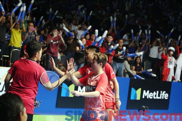 Tontowi Ahmad-Liliyana Natsir beraksi di semifinal Indonesia Open Super Series Premier 2017. (Foto-Sindonews-Isra Triansyah) (3) copy