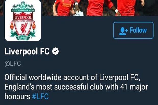 MU Juara, Liverpool Terpaksa Ubah Profil Twitter