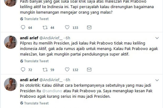 Politikus Demokrat: Yang Mau Jadi Presiden, Sandi atau Prabowo?
