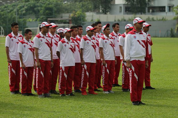 Pompa Semangat Hadapi Filipina, Timnas U-22 Gelar Upacara Bendera