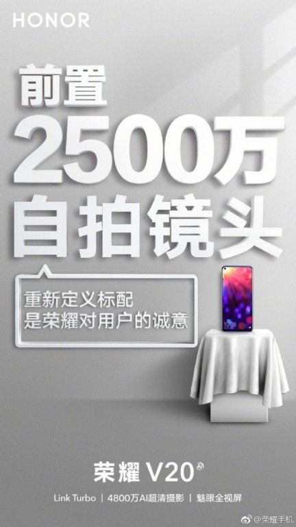 Poster Honor View 20 Beredar Ungkap Lebih Banyak Detail Ponsel