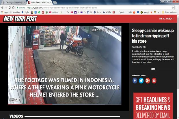 Viral! Pencurian Saat Penjaga Toko Tertidur Mendunia