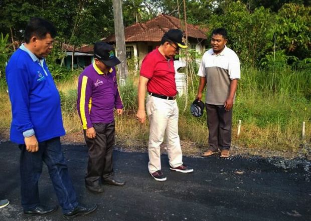 Plt Bupati Lampung Timur Kecewa dengan Kualiatas Proyek Jalan Tahun 2017