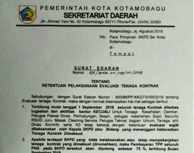 Ratusan Guru Kontrak di Kotamobagu Dirumahkan
