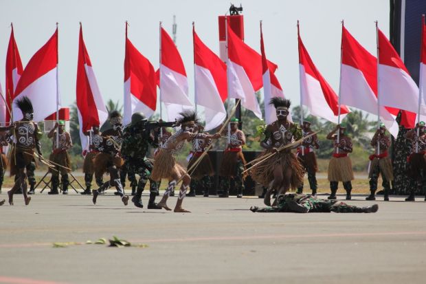 KSAD Pimpin Peringatan HUT TNI ke 73 di Merauke Papua