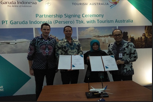 Garuda Indonesia Perpanjang Kerja Sama dengan Tourism Australia