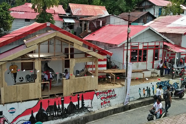 Kampung Merah Putih Kiom yang Mulai Eksotis