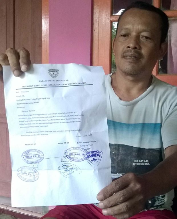 Petisi warga sekitar Stadion Sultan Agung Bantul Petisi warga sekitar Stadion Sultan Agung Bantul