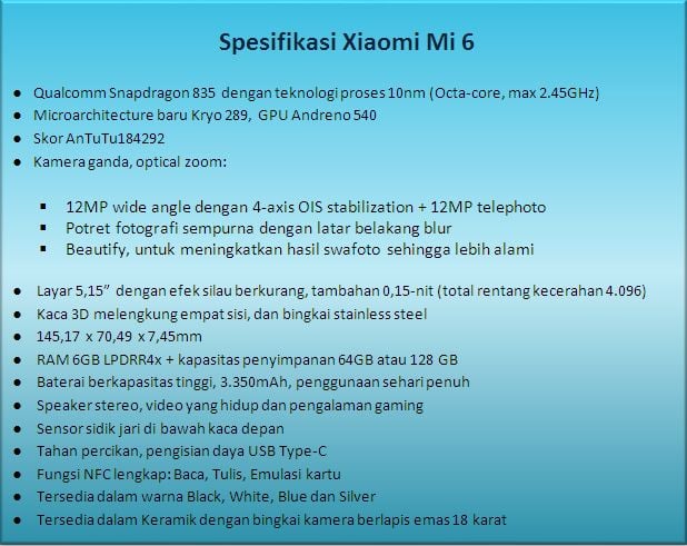 xiaomi Mi 6