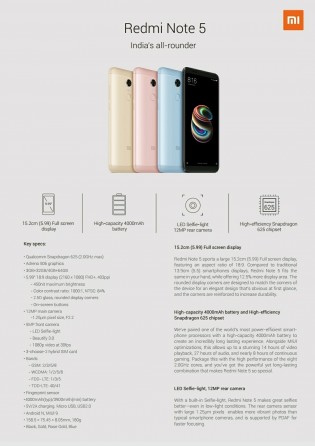 Besok India Kedatangan Xiaomi Redmi Note 5 dan Note 5 Pro