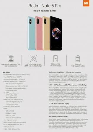 Besok India Kedatangan Xiaomi Redmi Note 5 dan Note 5 Pro