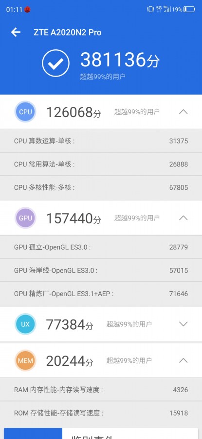 Penyimpanan Lebih Cepat, ZTE Axon 10 Pro 5G Duduki Puncak Situs AnTuTu