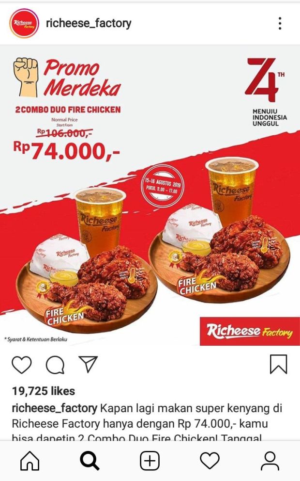 Makan Murah, Ini Daftar Promo HUT RI di Restoran Cepat Saji