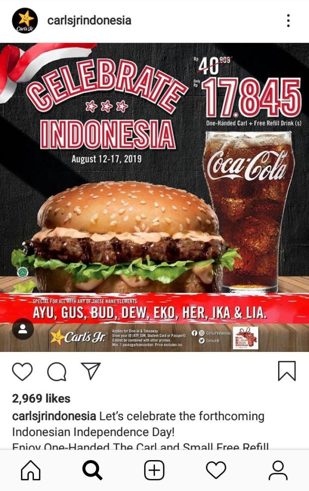 Makan Murah, Ini Daftar Promo HUT RI di Restoran Cepat Saji