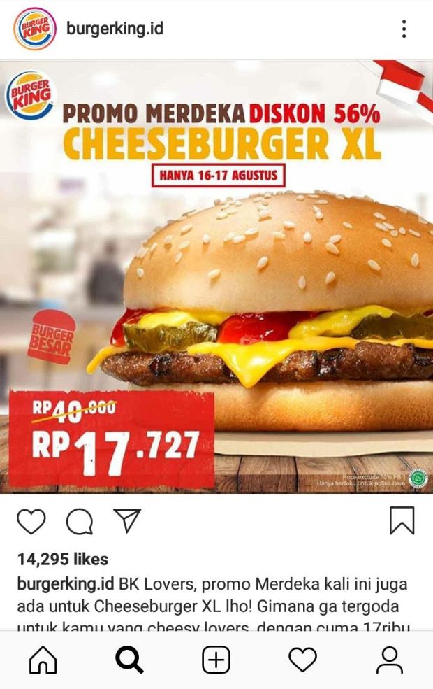 Makan Murah, Ini Daftar Promo HUT RI di Restoran Cepat Saji