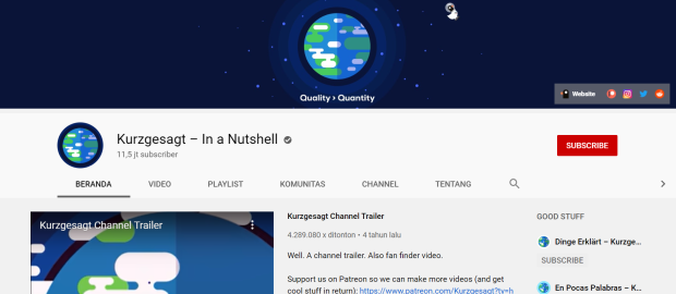 Rekomendasi Channel YouTube Seru Sekaligus Edukatif Saat #DiRumahAja
