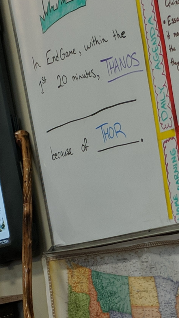 Murid Berisik di Kelas, Guru Ancam Kasih Spoiler Avengers: Endgame