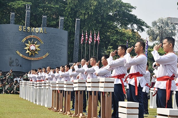 Merpati Putih Seskoal Unjuk Kebolehan Pada Pembukaan POR PKB Kejuangan 2019