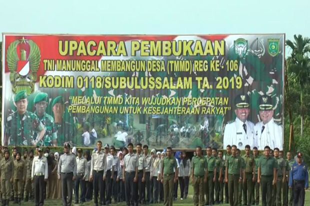 Pembukaan TMMD ke-106 Disambut Antusias Warga Subulussalam