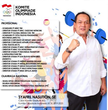 Di KOI, Syafril Nasution Akan Tingkatkan Prestasi dan Kesejahteraan Atlet