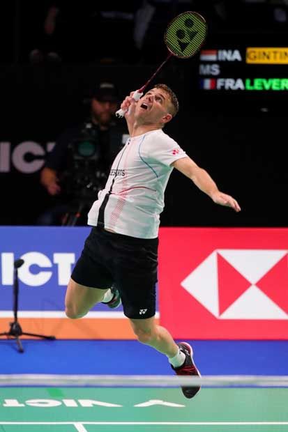 Brice Leverdez si Veteran Prancis Penakluk Anthony Ginting