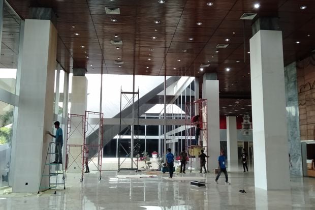 Penampakan Gedung DPR Tiga Hari Jelang Pelantikan Jokowi-Ma'ruf