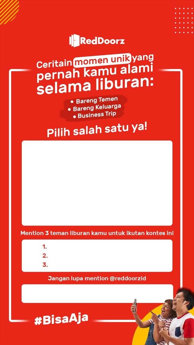 RedDoorz Gelar Kompetisi #BisaAja Berhadiah Nginap Gratis Setahun