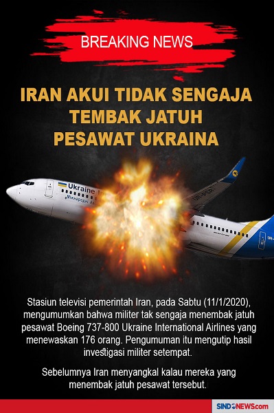Menyesal Tembak Jatuh Pesawat Ukraina, Iran Akan Bayar Kompensasi