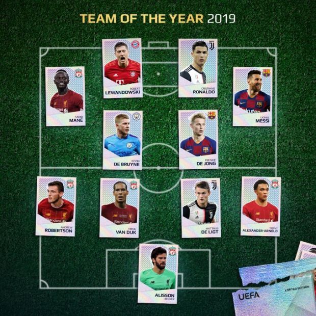 Demi Ronaldo, UEFA Ubah Formasi Team of the Year 2019