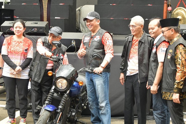 Bergaya Bikers, Wapres Ma'ruf Amin Hadiri Cerdas Cermat 4 Pilar