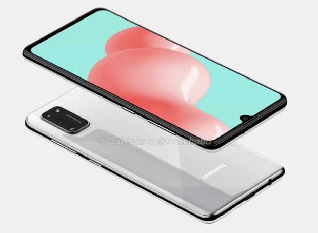 Render Samsung Galaxy A41 Beberkan Layar Infinity-U dan 3 Kamera Belakang