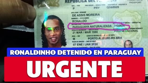 Pakai Passport Palsu ke Paraguay, Ronaldinho Digelandang Polisi